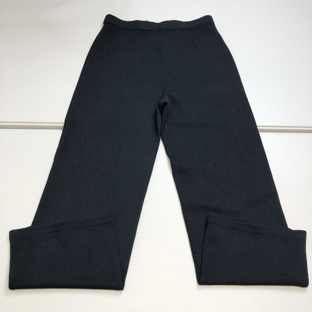 St. John Basics Women's Size 10 Black Trouser Pants Santana Knit